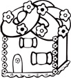 coloriage de la maison de pain d'épices 