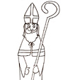 coloriage du portrait de saint Nicolas