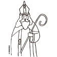Coloriage de saint Nicolas dessin 6