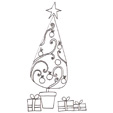 Coloriage du sapin de Noël dessin 12