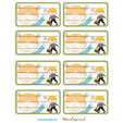 etiquette cahier garçon et son cartable