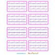 Etiquettes de cahier roses