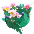 Couronne de fée ou de faune avec fleurs 