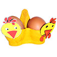 Coquetier double pour deux oeufs