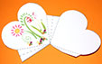 Pochette coeur découpée