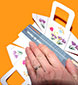 Plier le panier en suivant les traits