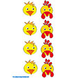 Planche de têtes poules