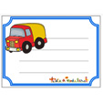 Etiquettes de cahier camion