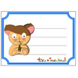 Etiquette cahier Hamster