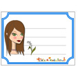 Etiquette de cahier visage