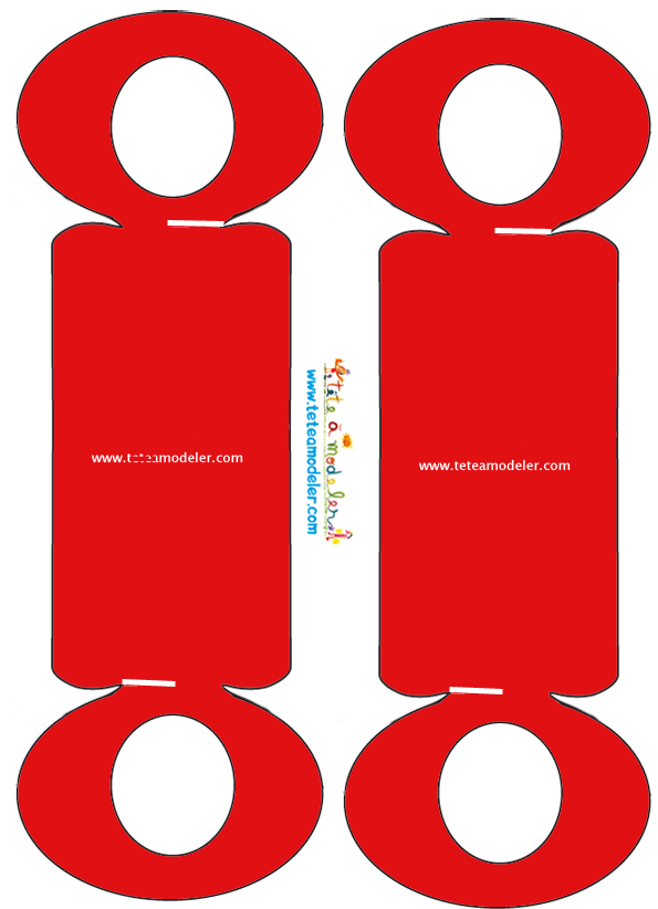 Rond de serviette rouge en forme de noeud