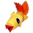 Poussin en pot de petit suisse de recyclage