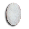galet peint en blanc