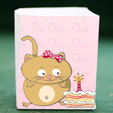 Lampion petit chat et gros gâteau