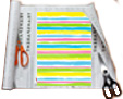 Découper deux feuilles de plastique