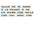 Nom des animaux en syllabes à découper