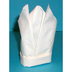 pliage serviette fleur de lys droit