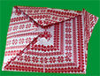 Pliage serviette étape intermédaire