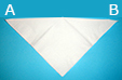 pliage serviette en deux