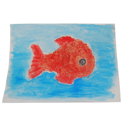 tableau poisson mosaïque