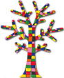 Décoration de l'arbre comme Elmer