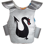 Armure de chevalier au dragon noir
