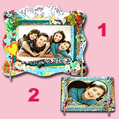 Double cadre photo scrapbooking : 2 cadres en 1