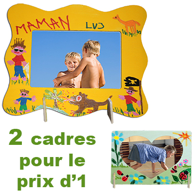 Double cadre photos peint