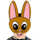 Masque de lapin fauve  à imprimer