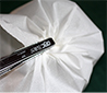 Fermer la bande de papier crépon