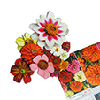 fleurs découpées