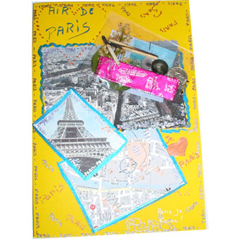 Carte souvenirs de vacances méli-mélo