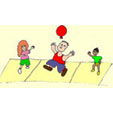 Jeu de chasse au ballon