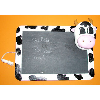Ardoise customisée, ardoise vache