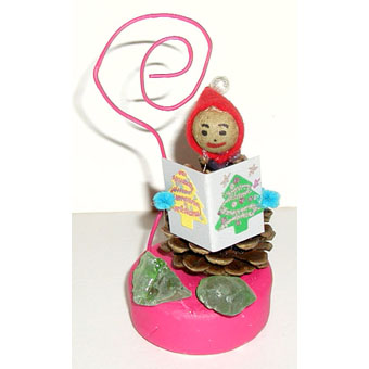 Porte-menu lutin de Noël