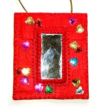 Miroir papier mâché