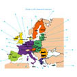 Drapeaux des 27 pays de l'Europe
