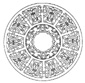 coloriage d'un mandala complexe 