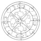 coloriage d'un mandala graphique simple