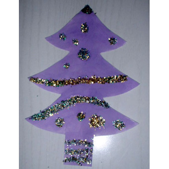 Décoration de Noël sapin à paillettes
