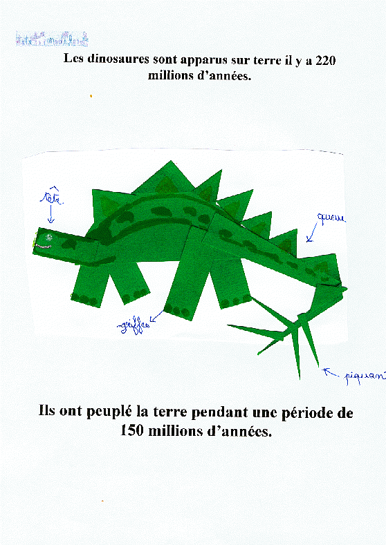 livre sur le cycle des dinosaures à faire avec les enfants