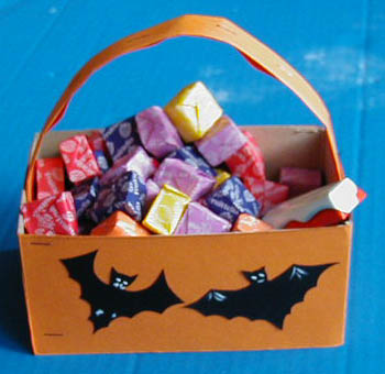 Panier d'Halloween chauve-souris