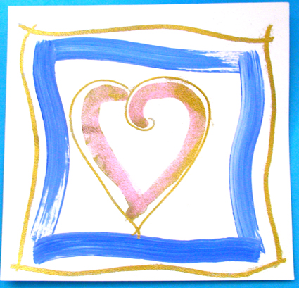 Carte coeurs or