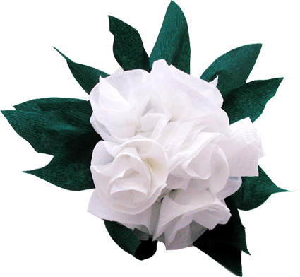 Bouquet de roses blanches