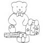 coloriage de l'ours et les cadeaux