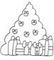 coloriage du sapin et ses cadeaux