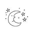 coloriage de la lune et les étoiles 