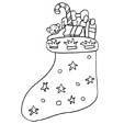 Dessin d'une botte de Noël