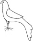 coloriage d'une colombe de Noël 