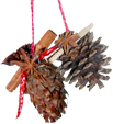 Boules de Noël en pommes de pin